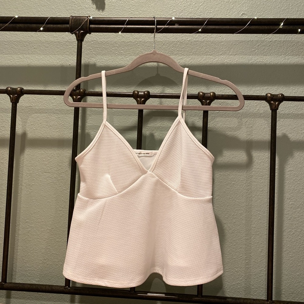 white flowy tank top